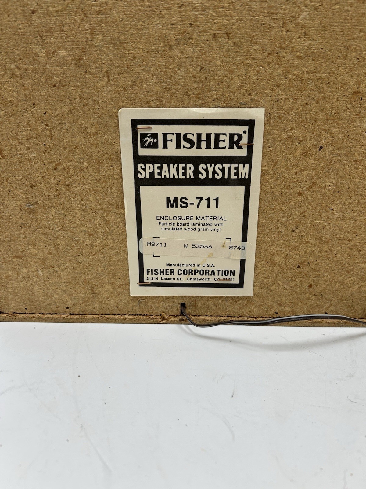 Vintage Fisher MS-711 Pair Speakers Tested Working Perfectly Home Audio Item image 8