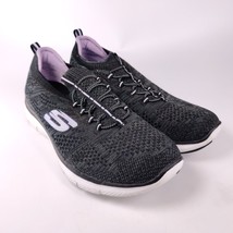 Skechers Womens Dual Lite 12638 Black Gray Running Shoe Sneakers Size 8.5 - $19.79