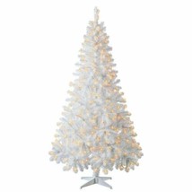 6.5FT. PRE-LIT MADISON PINE ARTIFICIAL CHRISTMAS TREE HOLIDAY TIME 300 C... - £37.27 GBP
