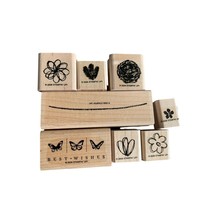 Stampin Up 2006 Wood Rubber Stamps Set Springtime Stems 8pc - £4.12 GBP