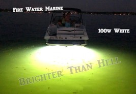 50W 5000 Lumen White Garboard Led Boat Drain Plug Light Underwater 1/2&quot; 3/4 Npt - £77.90 GBP