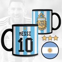 Argentina Messi 10 Champions 3 Stars FIFA WORLD CUP Ceramic Mug - $17.99+