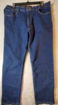 Wrangler Authentics Jeans Mens Size 36x29 Blue Pockets Belt Loops Pull On EUC - £9.62 GBP