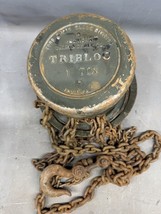 Vintage Ford Tribloc Engine Shop Garage Chain Fall Block Hoist Engine 1 Ton 1940 - £237.97 GBP