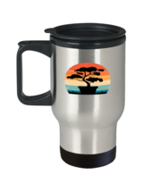 Coffee Travel Mug Funny Japanese Retro Sun Bonsai Tree  - £19.87 GBP
