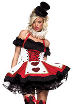 2pc. Pretty Playing Card Costume  includes dress and neck piece MEDLGE REDBLACK - £80.32 GBP