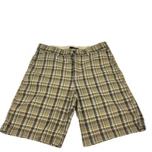 Tommy Hilfiger Mens Plaid Cargo Shorts Size 38 Service Surplus Cotton - $18.50