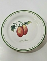 Williams Sonoma Heirloom tomatoes salad plate Tree tomato green trim  - £7.78 GBP