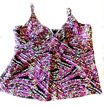 Sunsets Blossom Halter Tankini Swimsuit Tops Size 22W NWT $82 - $65.00