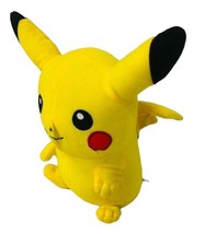 Pokemon Pikachu Plush Toy Factory 9in Yellow Black Smooth 2015 Stuffed Animal - £5.92 GBP