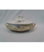 Antique Bluebird China 11&quot; Octagon Oval Covered Casserole by HOMER LAUGHLIN - £155.37 GBP
