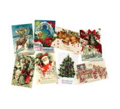 Mixed Set of 8 Postcards / A5 Posters vintage CHRISTMAS gretting card - $9.90+