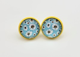 Yellow Daisy Floral Earrings, Women&#39;s Spring Fashion - $15.00