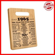 60th Birthday Cutting Board - Bamboo Kitchen Art for Him and Her, 1965 M... - $31.67