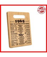 60th Birthday Cutting Board - Bamboo Kitchen Art for Him and Her, 1965 M... - $44.06 CAD