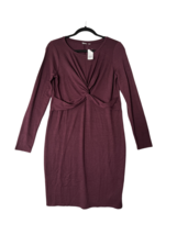 GAP Maternity Womens Dress Purple Cross Front Sweater Round Neck Size S - NWT - £12.27 GBP