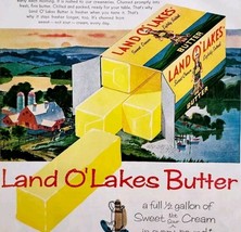 1956 Land O Lakes Sweet Cream Butter Advertisement Vintage Dairy Baking ... - $24.99