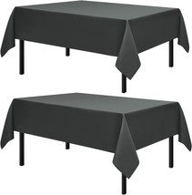 Rectangle Tablecloth 2 Pack 60 x 84 Inch Stain and Wrinkle Resistant Was... - £38.18 GBP