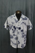 Vintage Hawaiian Shirt - Grid Island and Palm Tree Pattern by Kai Nani -  - $1,047.00 MXN