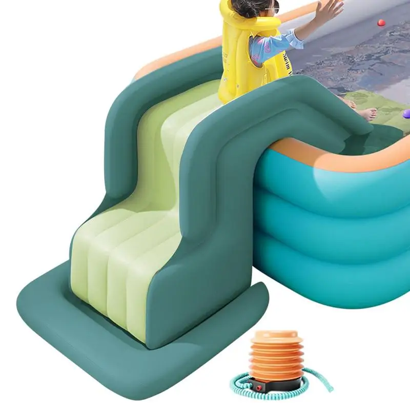 Inflatable Pool Water Slide With Wider Steps Baby Bath Toys Kids Swimming Water - £105.38 GBP+