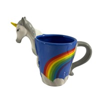 Unicorn Rainbow 3D Mug ThinkGeek Ceramic Coffee Tea Novelty 16 oz - £27.88 GBP