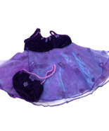 Build-A-Bear Purple Velvet and Iridescent Taffeta Dress &amp; Matching Purse - $23.74