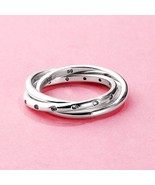 2017 Spring Sterling Silver Joined Forever Ring With Clear CZ  Ring  - $18.80