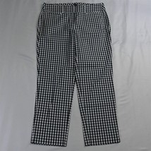 Ann Taylor 4 Black White Gingham Slim Ankle Stretch Womens Dress Pants - £11.98 GBP