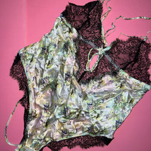 Victoria&#39;s Secret Designer Collection S TEDDY FANTASY ISLAND GREEN black... - £54.52 GBP