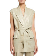 Brunello Cucinelli Metallic Linen Vest Jacket sz XL/48 NWT $3995 - £474.68 GBP