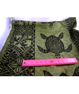 Batik Sea Turtles Leaves Hawaiin Fabric 45&quot; W X 4 yards Cotton blend - £46.92 GBP