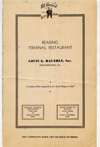 1937 Reading Terminal Restaurant Menu &amp; Wine List Philadelphia Pennsylvania  - £101.06 GBP