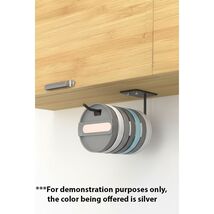 Tumbler Lids Organizer Coxiece Silver Under Cabinet Lid Organizer Rack 2... - $12.76