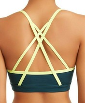 Athletic Works Women&#39;s Strappy Back Sports Bra X-Small (0-2) Gem Slate Lime - £10.67 GBP