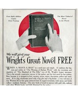 1916 Harold Bell Wright When A Man&#39;s A Man Advertisement Book Ephemera 1... - $29.99
