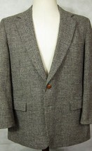 Eagle Clothes Heavy Harris Tweed Gray With Rust Wool Sport Coat 42R - $50.78