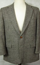 Eagle Clothes Heavy Harris Tweed Gray With Rust Wool Sport Coat 42R - £39.99 GBP