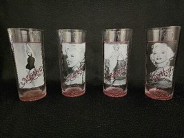 Signed Marilyn Monroe Bernard Of Hollywood Hi Ball Drinking Glass Set 4 - £22.38 GBP