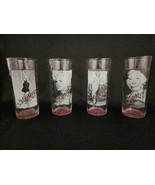 Signed Marilyn Monroe Bernard Of Hollywood Hi Ball Drinking Glass Set 4 - $28.01