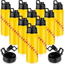 10 Pcs Aluminum Bottles Softball Tumbler with Leak Proof Snap Lid (Yellow 20 oz) - £23.56 GBP