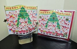 Vintage 1998 Sanrio Mini Christmas Pop Up Mini Message Card 1000 Santas ... - $28.22