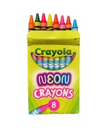 Crayola Neon Crayons, 8 Count, Nontoxic Wax Crayons, Wow Intense Brightness - £4.22 GBP