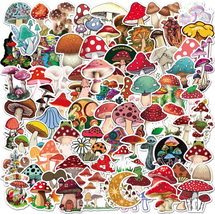 100Pcs Mushroom Stickers Pack Vinyl Decals For Water Bottles Hydroflask  NEW - £8.13 GBP