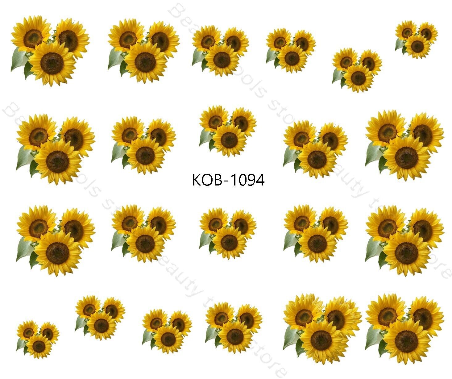 Nail Art Water Transfer Stickers Decal Pretty Sunflowers KoB-1094 - $2.99