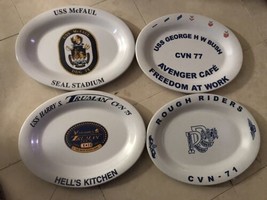 USS McFaul (DDG-74) Official￼ Dining Hall Plate￼￼ Four Plates In Photo￼ - $98.01