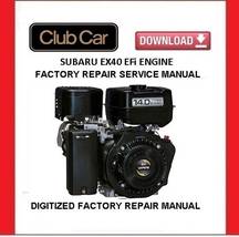 CLUB CAR SUBARU EX40 EFi Engine Service Repair / Rebuild Manual  - £15.73 GBP