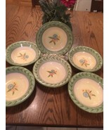SET OF 6 SALUTE CERAMICS VINTAGE ROMANCE SOUP BOWL 8 1/4&quot; VERY PRETTY - $24.17 CAD