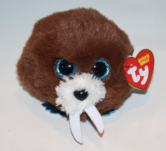 Ty Puffies Beanie Balls Plush Hank Walrus 3 inch MWMT New Glitter Eyes S... - $10.40