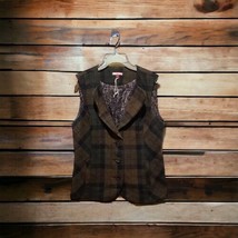 Joe Browns Plaid Waistcoat Tweed Vest Women&#39;s Size 10 Wool Blend Classic... - £30.07 GBP