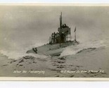 WW I Submarine After the Submerging Real Photo Postcard Moser - $31.76